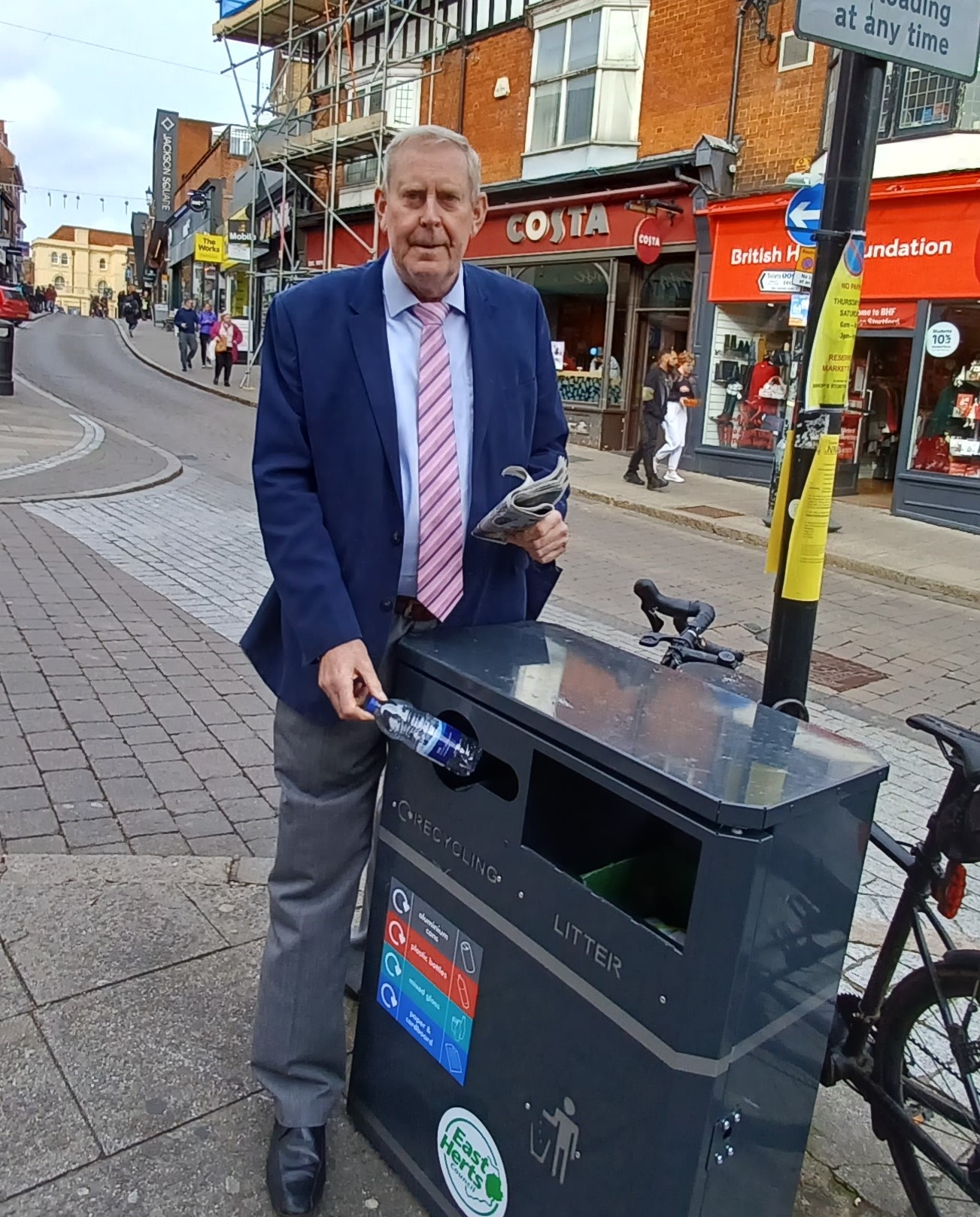 New recycling bins to help create greener town centres East Herts